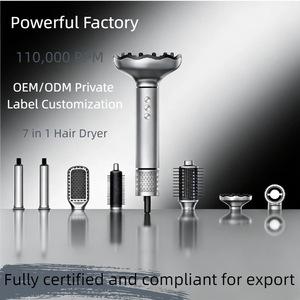 Hair Dryer 6-in-1 Gunmetal Purple Negative Ion High Speed DC Motor Rotary Nozzle Hair Care - Product Image 5