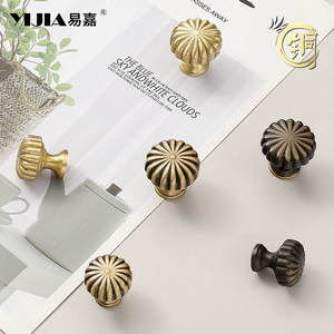 황동 단일 구멍 손잡이 단단한 순수 손잡이 미니 서랍 손잡이 옷장 캐비닛 TV 스탠드 욕실 세면대 당겨 - Product Image 3