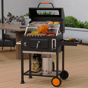 Multi Functional Barbecue Grill With Rotating Spit Smoker Outdoor Patio Grill - Product Image 1