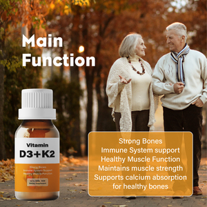OEM Haute Vitamine Liquide K2 D3 Gouttes Sublinguales Booster d'Énergie Vitamine D3 K2 Gouttes Complément Alimentaire avec Oméga 3 Huile de Mct - Product Image 5