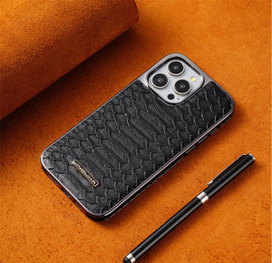 Custodia per telefono di lusso in pelle con motivo serpente e cornice galvanizzata per <span class=keywords><strong>iPhone</strong></span> 17 16 15 <span class=keywords><strong>14</strong></span> 13 12 <span class=keywords><strong>Pro</strong></span> Max <span class=keywords><strong>Pro</strong></span> 17 Air, <span class=keywords><strong>cover</strong></span> antiurto - Product Image 5