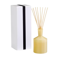 WINBY R03 Prix usine Bouteilles diffuseurs à roseaux en verre noir mat sans plomb avec bouchon en liège, pour une diffusion d'arômes longue durée à usage domestique