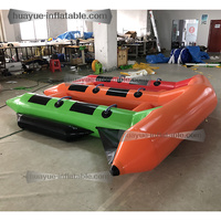 Bateau gonflable personnalisé en forme de poisson volant, en PVC durable, tractable, pour sports nautiques, type banane, pour 6 personnes