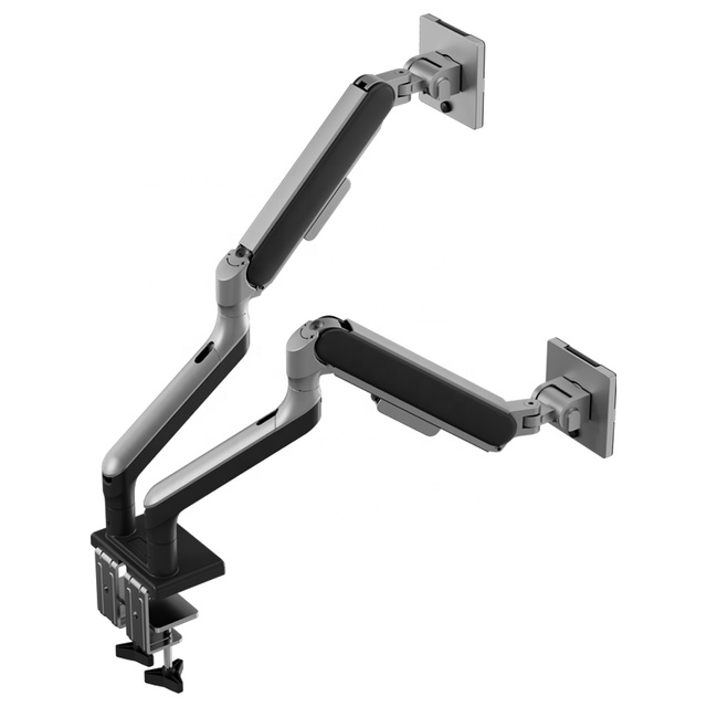 Heavy-Duty 17-45 Inch Dual Torsional Spring Adjustable Steel Computer Monitor Desk Mount Stand with Extra Cable Management Stock