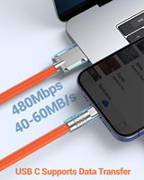 Kabel Charger Cepat USB EONLINE 3in1 6A 120W untuk Ponsel, Kabel Pengisian Daya Micro USB Type-C untuk Huawei Samsung Xiaomi