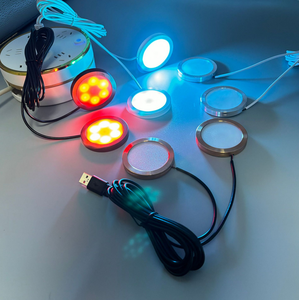 DC에 대한 DC 5V RGB <span class=keywords><strong>LED</strong></span> 퍽 3D 프린터 라이트 둥근 램프 키트 <span class=keywords><strong>Led</strong></span> 001 캐비닛 디스플레이 선반 카운터 조명 <span class=keywords><strong>DIY</strong></span> 조명 부품 - Product Image 1