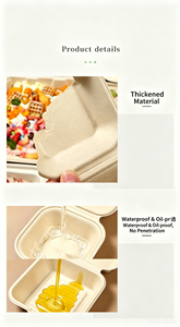 Scatola per Imballaggio Bento Personalizzabile in Carta Artistica Biodegradabile per Fast Food con Rivestimento UV <span class=keywords><strong>e</strong></span> Materiali Riciclati - Product Image 6