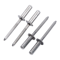 Rivets pour bateaux en acier inoxydable, étanches, résistants à la corrosion, à tête ronde solide, en aluminium et en fer, à extrémité fermée, rivets aveugles 304