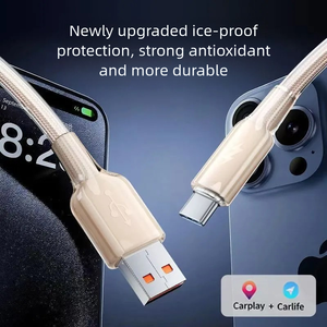 Ice Proof Anti Oxidant Silicone+E-Marker Smart Chip+Original Interface+Bend Resistant CarPlay+CarLife Fast Charging Data <b>Cable</b> - Product Image 4