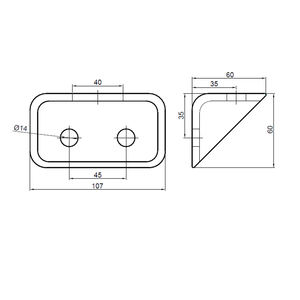 Support de montage en acier zingué pour carrosserie de camion, support d'angle, fixation triangulaire - Product Image 4