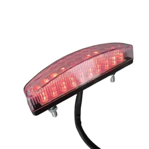 סימן E אוניברסלי קפה רייסר ופר Bobber שלגון 12V LED אופנוע זנב אור להפסיק טאיליט להארלי דוידסון הונדה