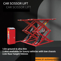 Yer Tipi Ultra İnce Küçük Makaslı Araç Lifti, Güncellenmiş 3500kg/4000kg Kapasiteli 1850mm Elektrikli/Hidrolik Sürücülü Fabrika 2026