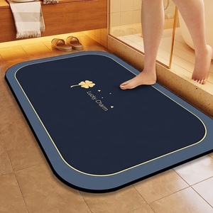 Diatomée boue tapis de sol doux salle de bain porte de toilette tapis de pied absorbant ménage antidérapant tapis à séchage rapide tapis de porte de toilette - Product Image 4