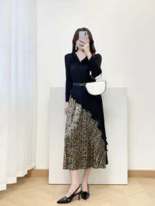 Vestido plisado elegante <span class=keywords><strong>de</strong></span> gama alta: tamaño estándar, adecuado <span class=keywords><strong>para</strong></span> fiestas y citas, vestido <span class=keywords><strong>de</strong></span> talla grande - Product Image 5