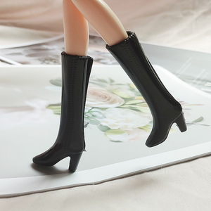 Wholesale 30Cm Dolls Mini Bootes <strong>Shoes</strong> Doll Plastic Mii <strong>Shoes</strong> Doll Flat <strong>Shoes</strong> Suitable for Toy Accessories Mini Long Black Boots - Product Image 2