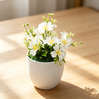 Mini-bonsaï de Dianthus artificiel réaliste de qualité professionnelle, fleurs en soie en pot, style nordique, pour Noël, décoration moderne pour entreprises et maisons