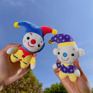 Portachiavi Peluche a Forma di Clown Cartone Animato, Antistress, Tessuto Super Morbido, Imbottitura in Cotone PP, Design Creativo da Circo - Offerta Speciale - Product Image 5