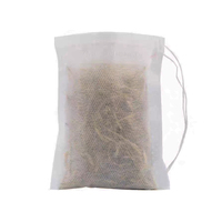 Kantong Teh Biodegradable PLA dari Pati Jagung dengan Tali Serut, Kantong Kecil Pipih, Logo Dapat Disesuaikan untuk Buah Kering/Kacang/Bunga/Kemasan