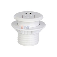 Enchufe de Mesa Integrado en Sofá, IP44, 1 Tomacorriente Estándar Estadounidense Tipo A+C, Enchufe de Carga USB, Cable de Alimentación de 150 cm