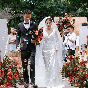 <span class=keywords><strong>Vestido</strong></span> de novia ligero 2024 nueva novia blanco Simple francés estilo Hepburn Mori camisa de viaje cola pequeña - Product Image 1