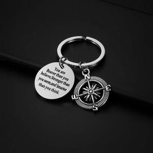 She <span class=keywords><strong>believe</strong></span> she can so she did llaveros I love you to the moon and back unicorn compass colgante, llavero de coche, bolsa - Product Image 6