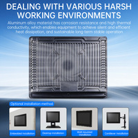 Nouvel écran LCD tactile 10 points haute luminosité 1500 nits, étanche IP65, avec entrées USB HD DVI VGA pour usage industriel