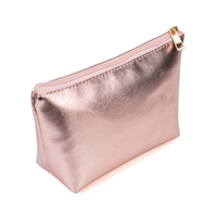 Sac cosmétique de voyage en or rose de qualité supérieure pour femmes sac de maquillage portable en PU de haute qualité avec fermeture à glissière nouvelle liste