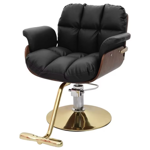 Fabrika Outlet Modern güzellik koltuğu <span class=keywords><strong>Salon</strong></span> mobilya ahşap çerçeve kahverengi yüksek kalite bayanlar sandalye - Product Image 4