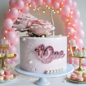 Decoraciones acrílicas para pastel de primer cumpleaños de bebé con temática de miel y dulzura, set de decoración para fiesta. - Product Image 1