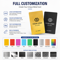 Cartes de visite en métal électroplaqué économiques, surface mate de 0,8 mm, gravure au laser personnalisée, détails de la marque, logo