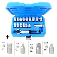 Kit de clés à cliquet professionnelles à passage direct en chrome vanadium pour les travaux d'amélioration domestique et l'entretien automobile