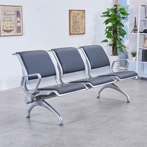Sillas de Espera Yangpinhui de 3 Plazas, Banco Público de Acero Inoxidable para Hospital/Aeropuerto con Reposabrazos YPH-563 - Product Image 1