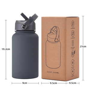 2026 New 650ml Sports <strong>Water</strong> <strong>Bottle</strong> Portable Handle Straw Cup American-Style Wide-Opening Customizable <strong>Carrying</strong> <strong>Strap</strong> - Product Image 4