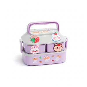 Boîte à lunch portable Kawaii pour filles mignonne en plastique Bento pique-nique Bento micro-ondes compartiments de stockage des aliments conservation école pique-nique - Product Image 1