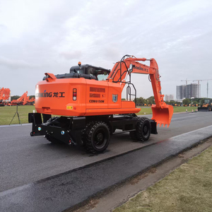 Excavatrice sur roues Lonking de 13,5 tonnes avec moteur et système entièrement hydraulique, composants de marques de premier plan pour la construction et l'exploitation minière - Product Image 5
