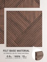 Panneaux acoustiques modernes en PET imitation bois, autocollants, étanches, écologiques, insonorisants NRC 0.9 pour salons et bureaux à domicile