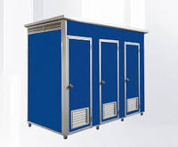 Cabine de toilettes portable préfabriquée modulaire avec cuvette à la turque et lavabo pour chantiers de construction