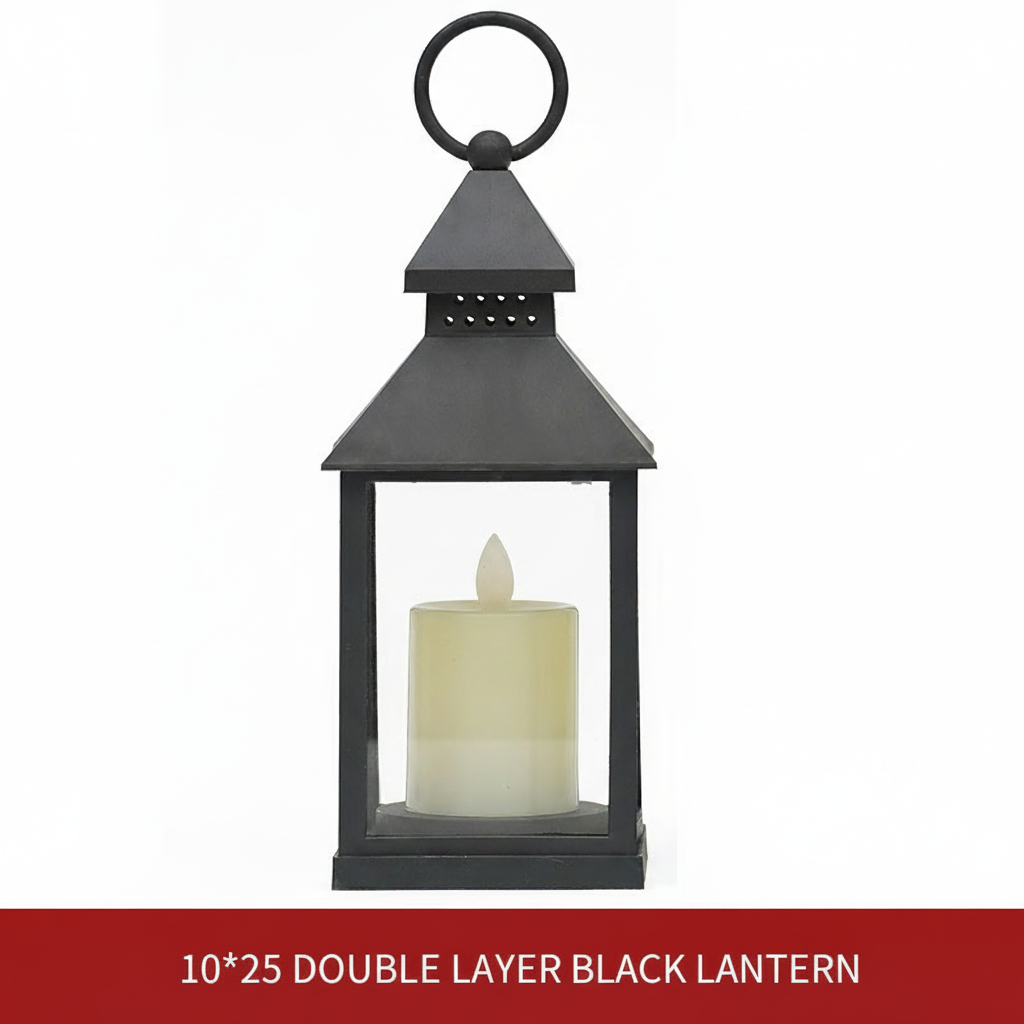 Black double-layer wind lamp