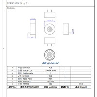 KBE KAIBOER KBE-2614B Mini Haut-parleur 26*14mm 2.0W Étanche IP67 Aimant Néodyme 80-110dB Sortie 1100Hz pour Systèmes de Présence