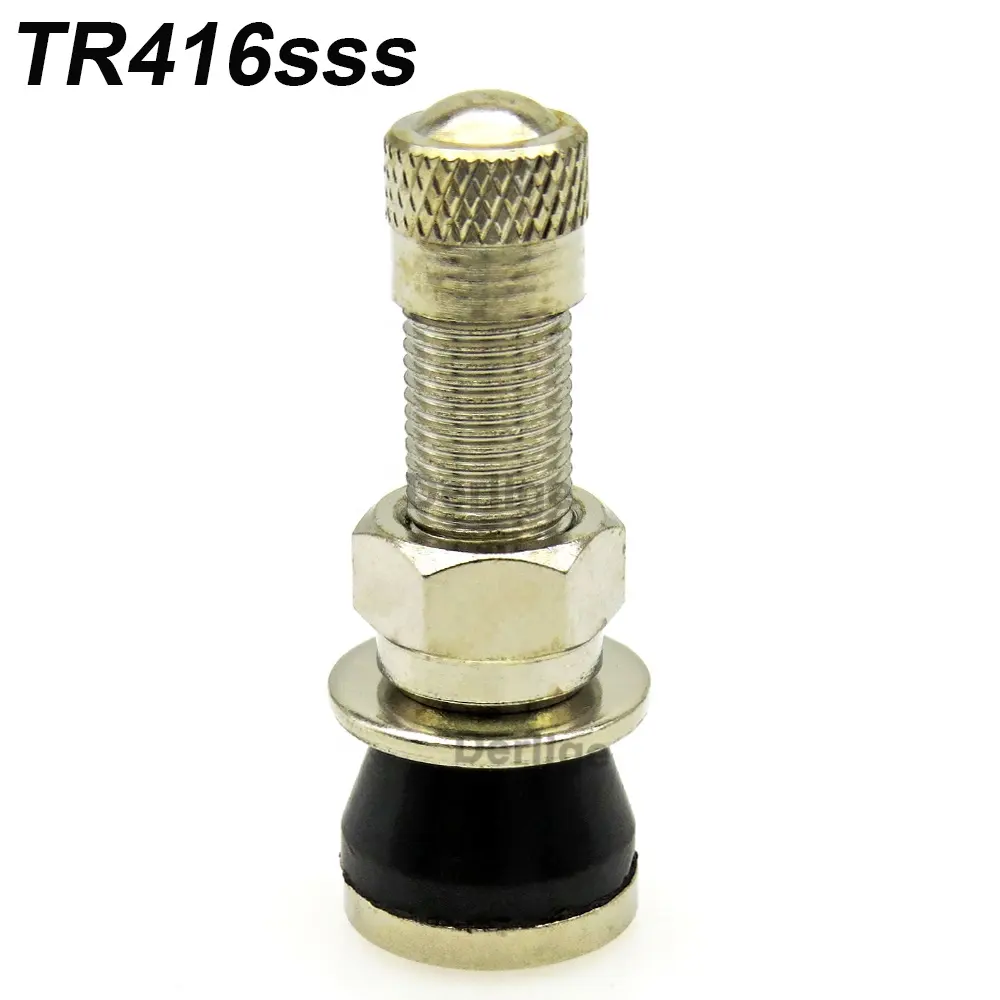 TR416ss metal tubeless tyre valve stem universal tire air valves VS-416ss short sleeve for passenger car, Light truck