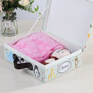 Caja de embalaje personalizada para ropa de bebé, embalaje de cartón rígido con asa, para regalos, venta al por mayor - Product Image 4