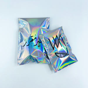 Sacs d'expédition holographiques accrocheurs, plusieurs tailles, logo personnalisé imprimé, pochettes poly pour le commerce électronique - Product Image 5