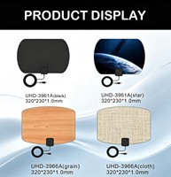Nieuwe model multi-patroon dunne film binnenantenne HDTV UHD-3961A 3966A 4K digitale tv-signaalontvanger 28dbi versterking VHF/UHF wandmontage