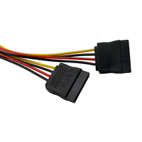 Computadora IDE Molex 4 pines hembra a Dual Sata Terminal de 15 pines Cable de servidor de 4 pines Cable de fuente de alimentación de disco duro HDD