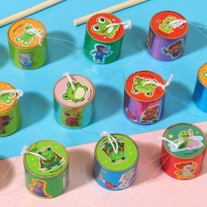 Tambour grenouille lumineux en carton, jouet à hochet pour enfants de 2 à 4 ans, jouet lumineux à LED - Product Image 1