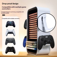 Support de rangement pour jeux PS/Xbox/Switch, support pour manettes et organisateur de disques de jeux pour PS5