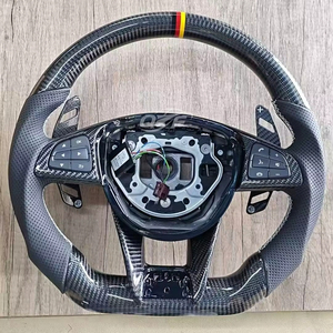 Volant en cuir véritable pour <span class=keywords><strong>Mercedes</strong></span>-Benz AMG, compatible avec <span class=keywords><strong>Mercedes</strong></span> Benz AMG GT CL CLS CLA E S C3663 C43 ML <span class=keywords><strong>SL</strong></span> X205 206 - Product Image 1