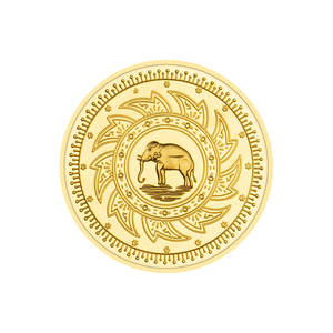 عملة تذكارية تايلاندية للفيل ، مجموعة فن معبد البوذية ، عملة حظ سعيد ، تصميم أصلي - Product Image 4