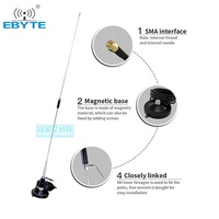 Antenne de communication omnidirectionnelle Ebyte ODM TX433-XPH-300 433 MHz avec amplificateur de signal et grande ventouse pour voiture DIY
