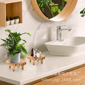 Wooden Plant <b>Stand</b> Irregular Shape Modern Farmhouse Living Room Decor Flower <b>Pot</b> Holder Standing Type ff1117 - Product Image 4
